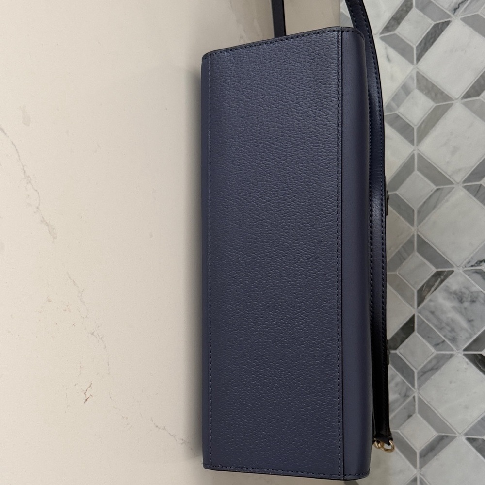 kate spade Navy Blue Leather Satchel with Gold Hardware - Picture 5 of 5